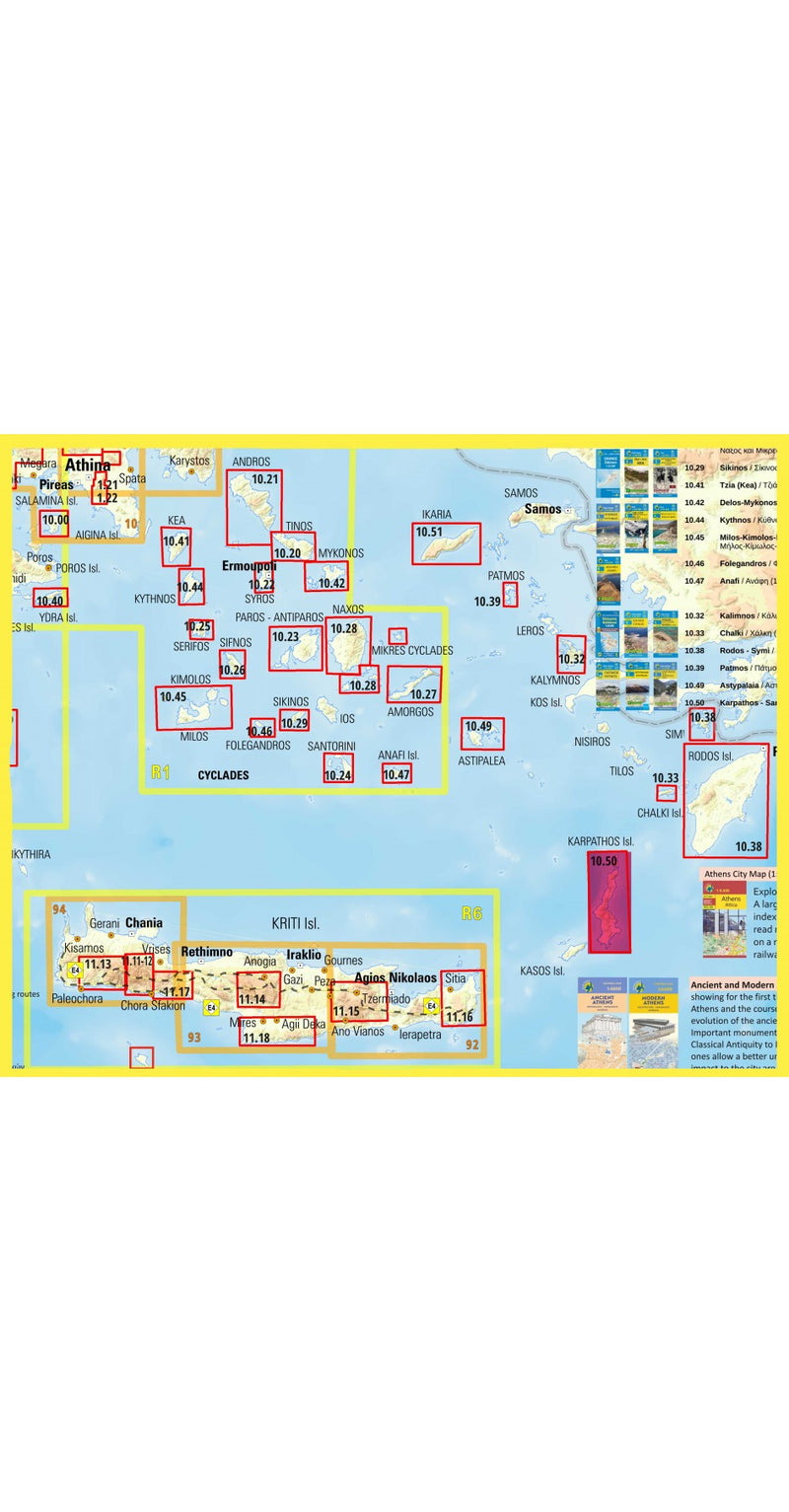 Hiking map Topo Islands Karpathos Saria 1:43,000 (10.50)