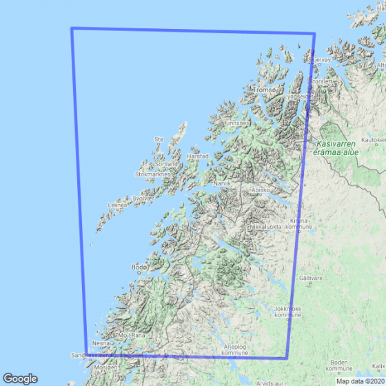 Wegenkaart/Roadmap-North Norway South 1:500.000 2022