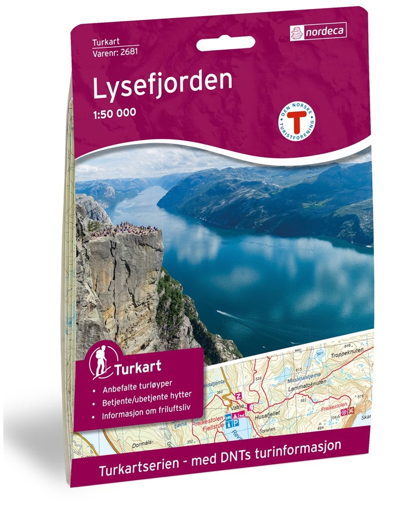 Wandelkaart Turkart Lysefjorden 1:50.000 (2018)