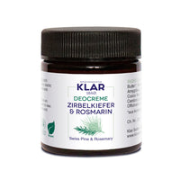 Klar Deocreme Swiss Pine & Rosemary 30ml