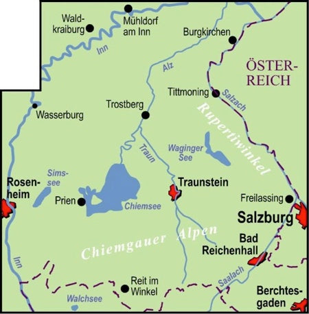 Fietskaart ADFC-Regionalkarte Chiemgau 1:75.000