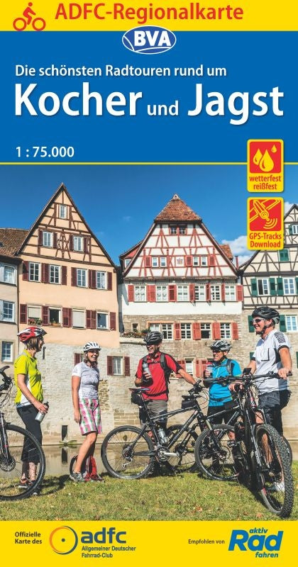 Cycling map ADFC Regionalkarte Kocher und Hunting 1:75,000 (2019)