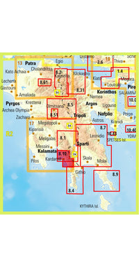 Hiking map Greece Topo 1:22,000 Exo Mani (Verga-Kardamyli-Trachila) 8.10 (2018)