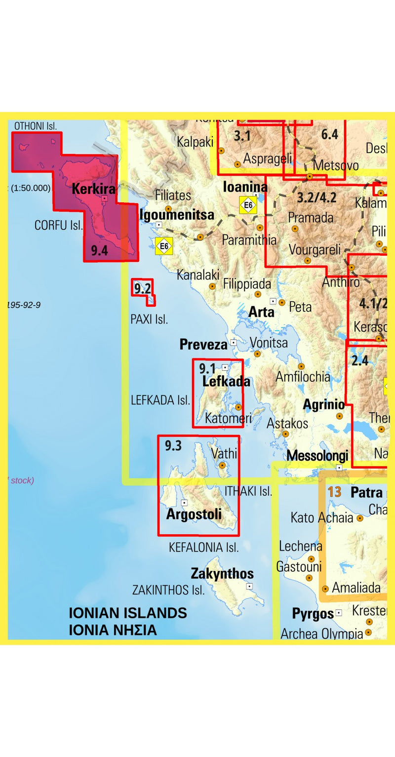 Wandelkaart Corfu-Kerkyra 1:40.000 (9.4)