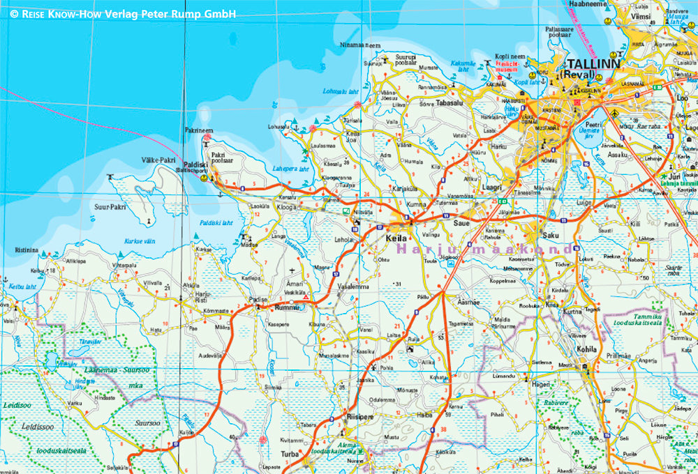 Wegenkaart Estonia-Estland 1:275.000  5.A 2018