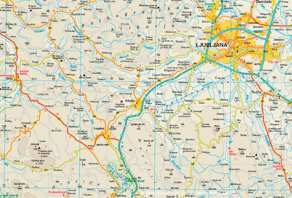 Landkaart Slovenia/Slowenien 1:185.000  5.A 2018