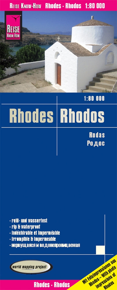 Landkaart Rhodos 1:80.000 3.A 2019