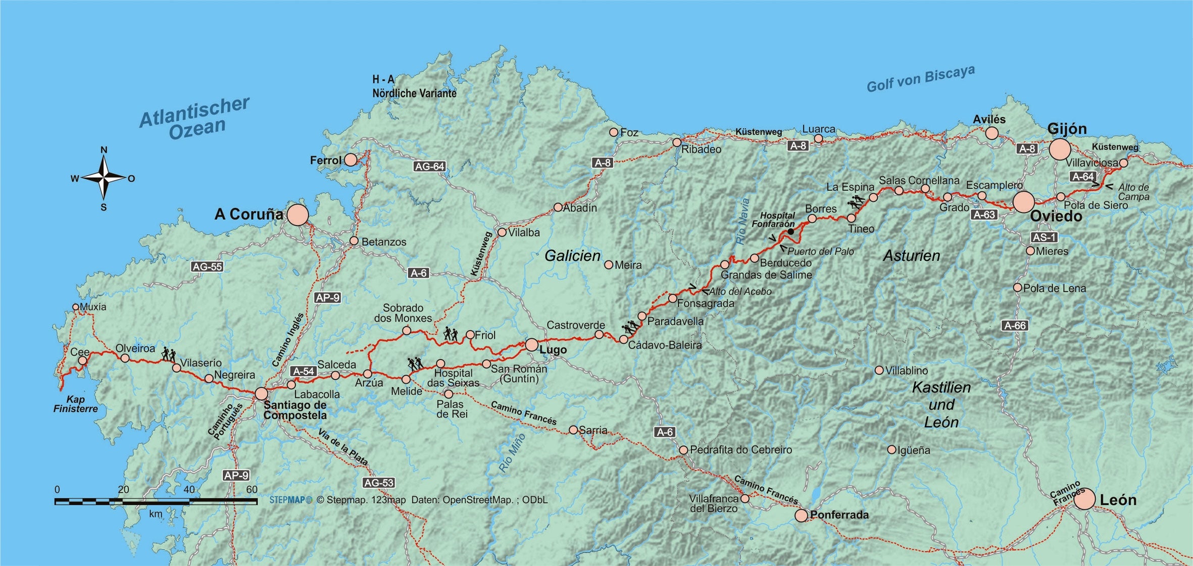 Wandelgids Spanien:  Jakobsweg Camino Primitivo (141) 7.A 2018