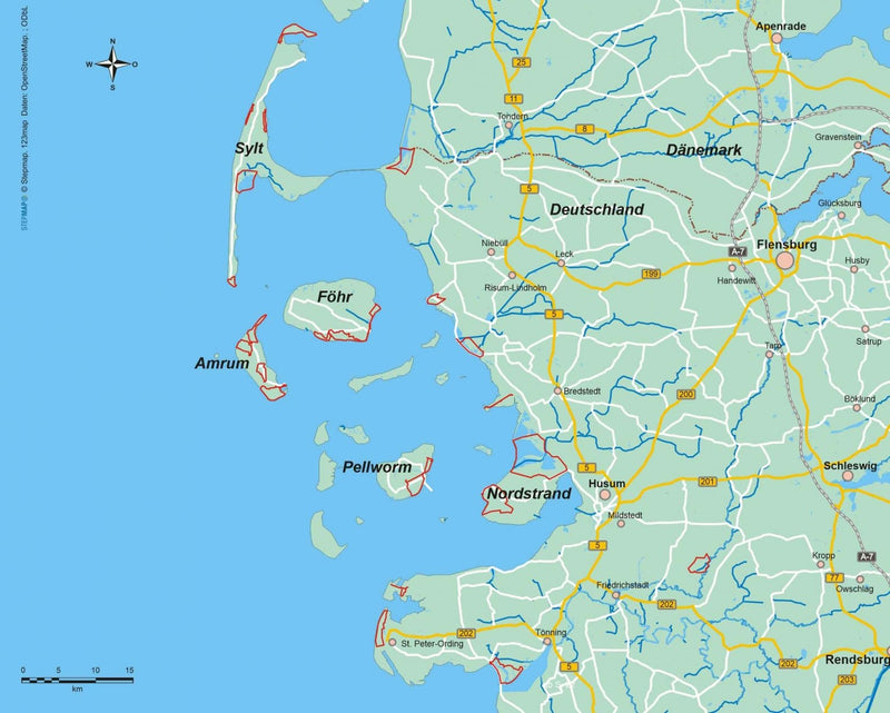 Wandelgids Nordfriesland 25 Wanderungen (431) 1.A 2020