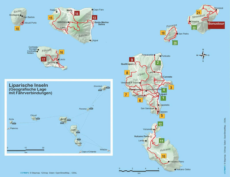 Wandelgids Liparische Inseln 22 Touren (334)