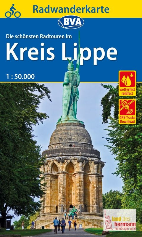 Bicycle map BVA Radwanderkarte Kreis Lippe 1:50,000 (2019)