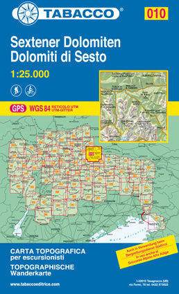 Wandelkaart Dolomiten Blad 010- Sextener Dolomiten 1:25.000 2019