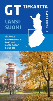 Road map Western Finland (Länsi Suomi) 1:250,000 (2018)