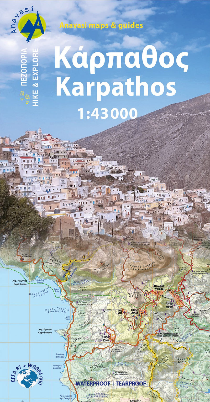 Hiking map Topo Islands Karpathos Saria 1:43,000 (10.50)