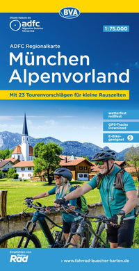 Fietskaart ADFC Regionalkarte München Alpenvorland 1:75.000 (8.A 2024)