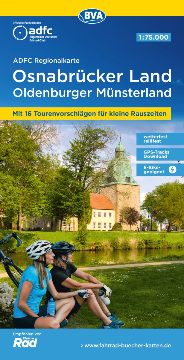 ADFC-Regionalkarte Osnabrücker Land/Oldenburger Münsterland 1:75,000