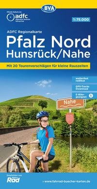 Cycling map ADFC Regionalkarte Pfalz 1:75,000