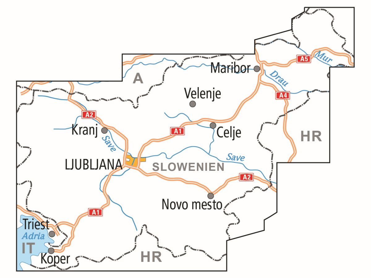 ADFC Radtourenkarte Slowenien  1:150.000