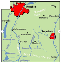 Fietskaart ADFC Regionalkarte München Alpenvorland 1:75.000 (8.A 2024)