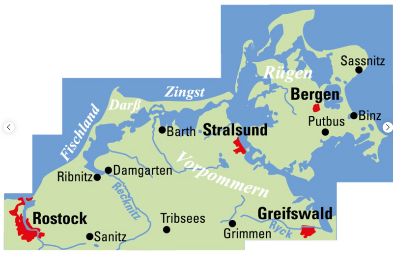 BVA Regionalkarte Rügen/Fischland-Darß 1:75,000