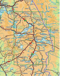 Walking map Outdoor Map Kuusamo 1:100,000