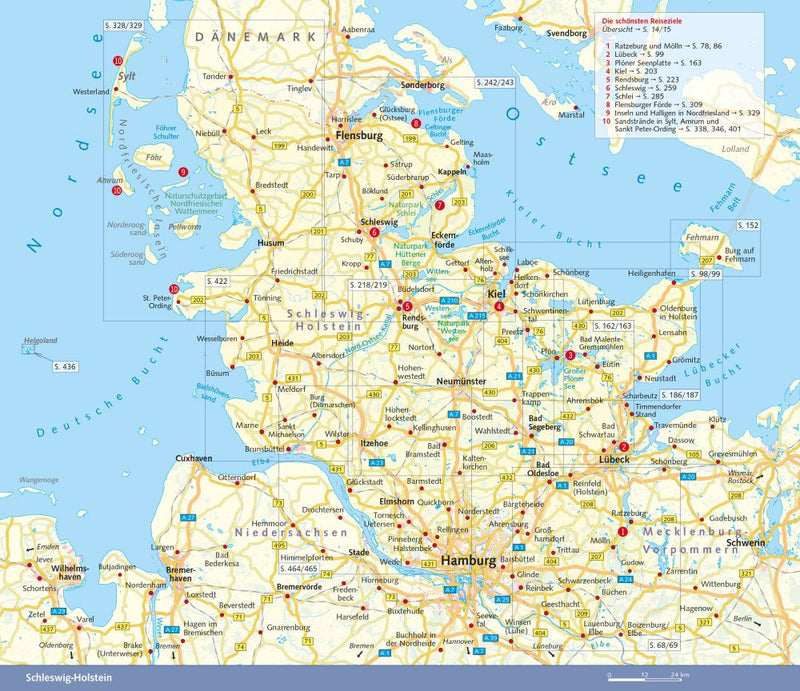 Reisgids Schleswig Holstein Mit Lübeck, Kiel und Flensburg 1.A 2024