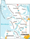 Cycling map ADFC Radtourenkarte 1 Nordfriesland/Schleswig 1:150,000 (2019)