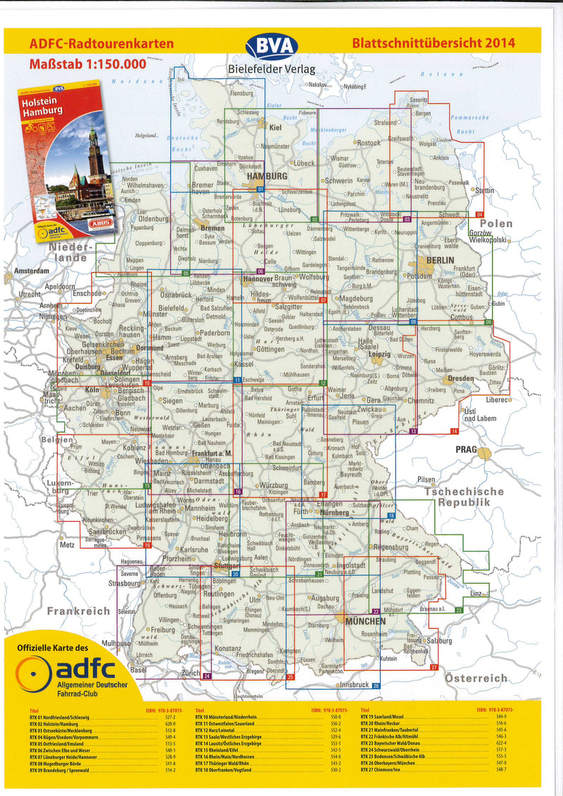 Cycling map ADFC Radtourenkarte 11 Ostwestfalen - Sauerland 1:150,000 (2019)