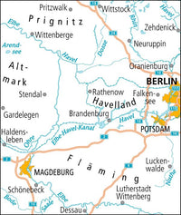 Cycling map ADFC Radtourenkarte 8 Havelland - Magdeburger Börde 1:150,000