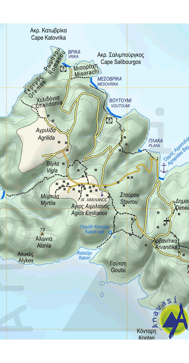 Wegenkaart Topo Islands Paxos/Antipaxos 1:17.000 (9.2)