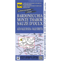 Wandelkaart Italiaanse Alpen Blad 104 - Bardonecchia 1:25.000