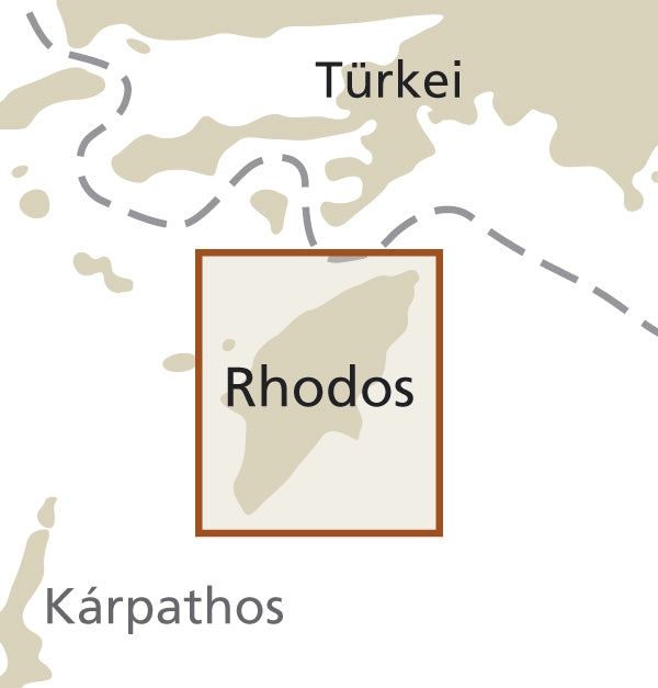 Landkaart Rhodos 1:80.000 3.A 2019