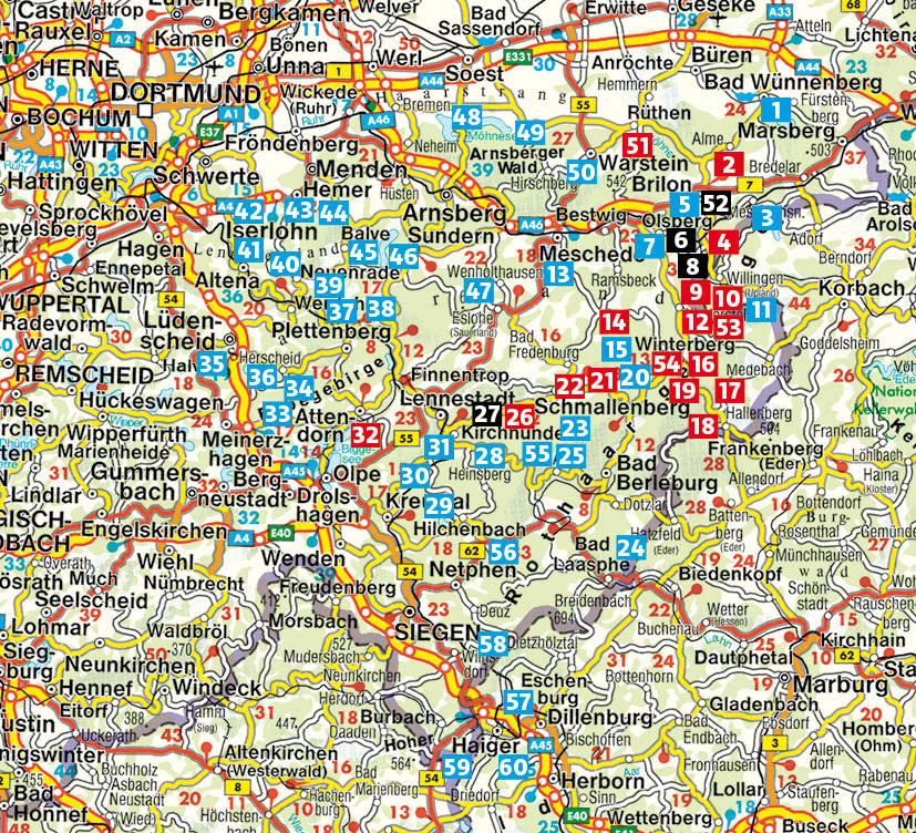 Rother Wanderführer Sauerland - 60 Touren  (8.A 2022)