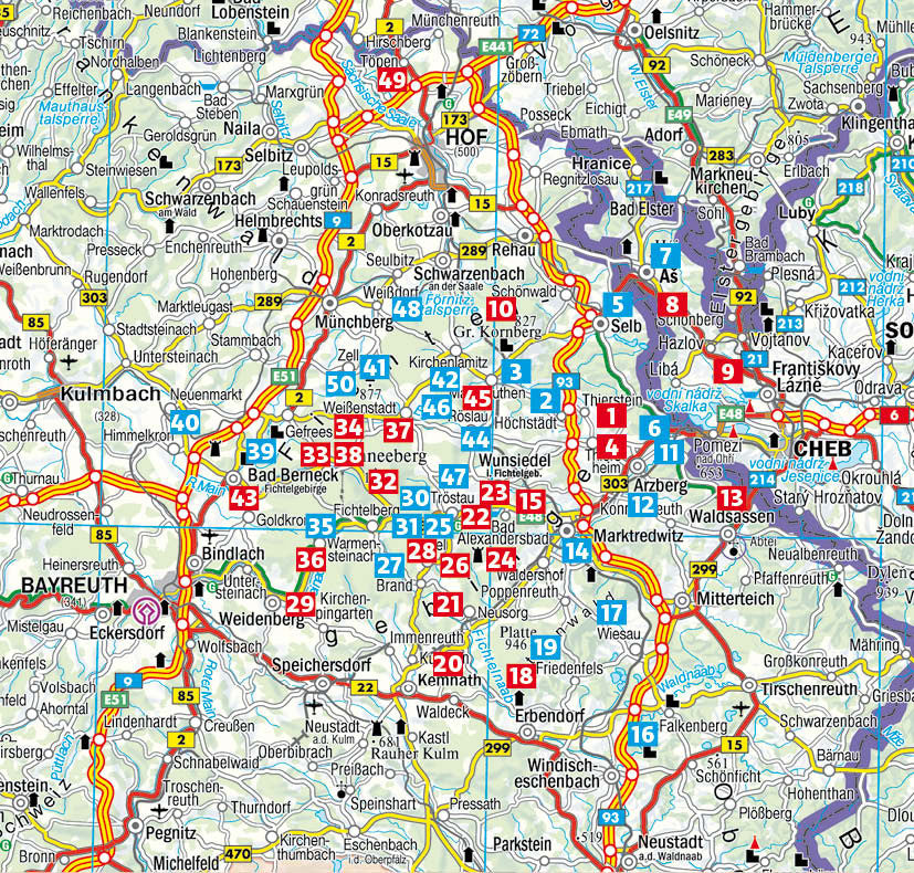 Wandelgids Fichtelgebirge - 50 Touren 5.A 2024