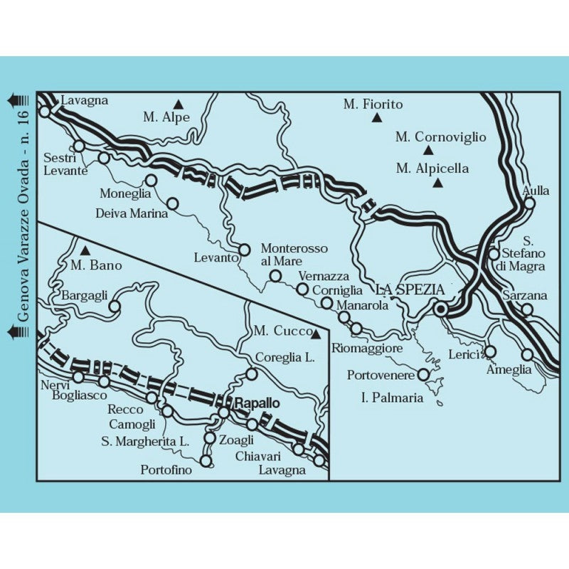 Sheet 23 - Cinque Terre e Golfo del Tigullio 1:50 000