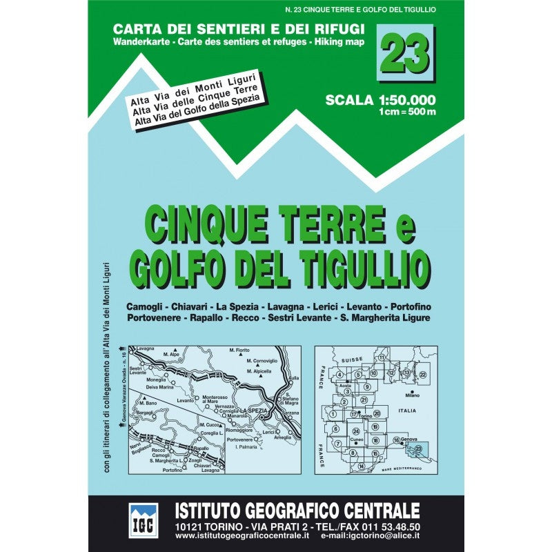 Sheet 23 - Cinque Terre e Golfo del Tigullio 1:50 000