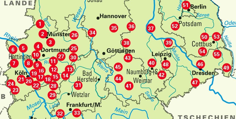 Radtourenbuch Die 55 SchÃ¶nsten E-Bike Touren in Deutschlands Mitte