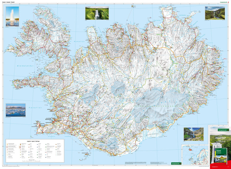 Toeristenkaart Iceland-IJsland 1:400.000