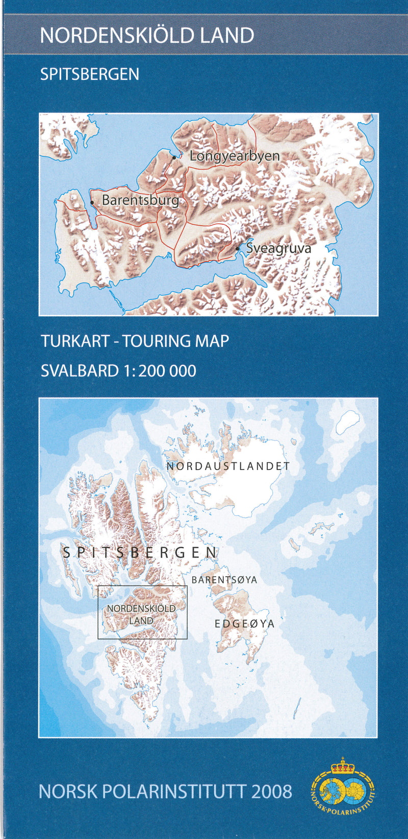 Topografische kaart NordenskiÃ¶ld Land 1:200.000 Svalbard/Spitsbergen (2008)