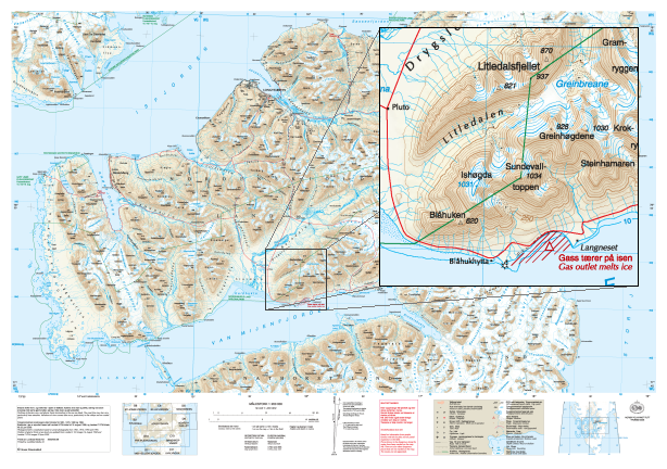 Topografische kaart NordenskiÃ¶ld Land 1:200.000 Svalbard/Spitsbergen (2008)