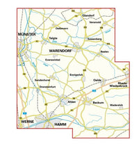 Cycling map BVA Radwanderkarte Kreis Warendorf 1:50,000