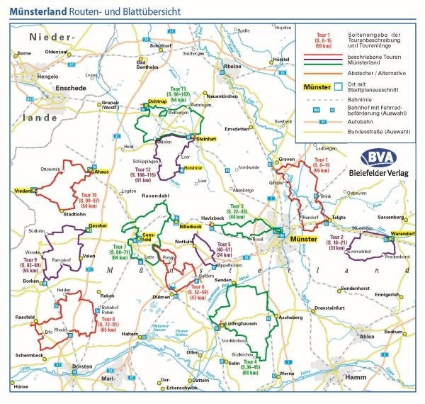 Cycling guide Münsterland 1:50,000 2.A 2019