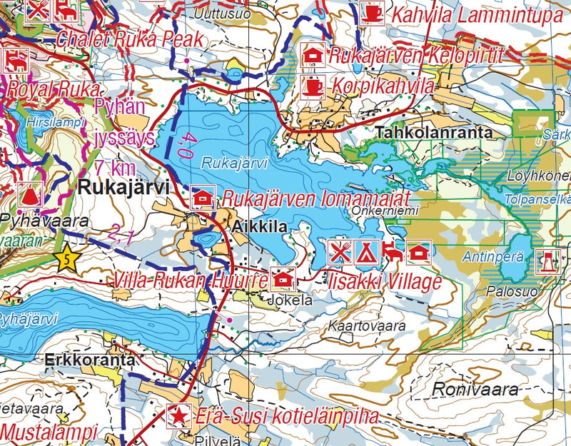 Walking map Outdoor Map Kuusamo 1:100,000