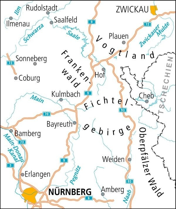 Fietskaart ADFC Radtourenkarte 18 Oberfranken/Vogtland 1:150.000