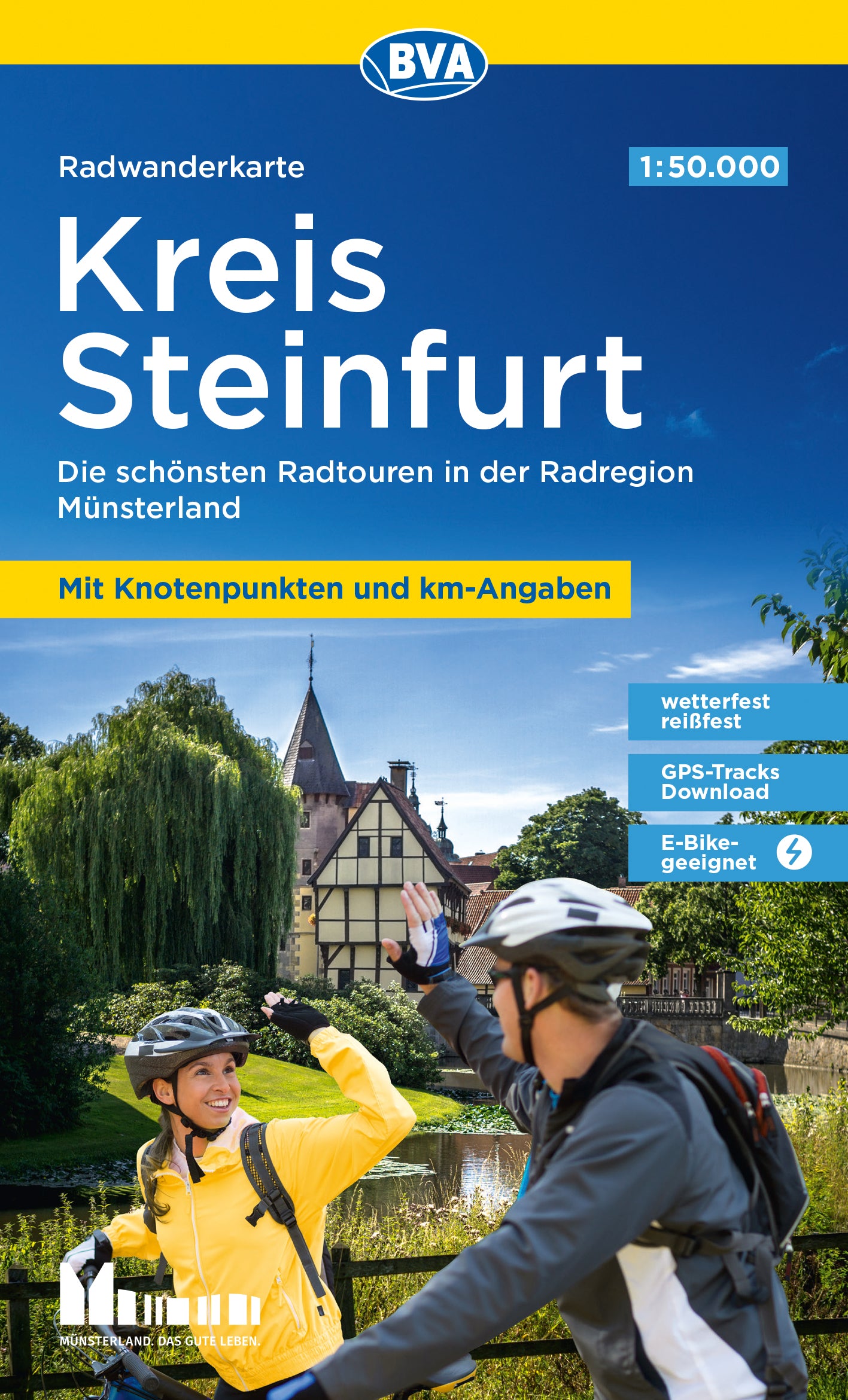 Fietskaart BVA-ADFC Radwanderkarte Kreis Steinfurt 1:50.000 (12.A 2024)