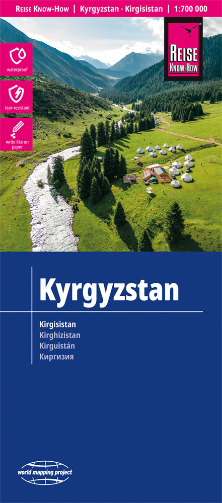 Wegenkaart Kyrgystan - Kirgistan 1:700.000  2.A 2024