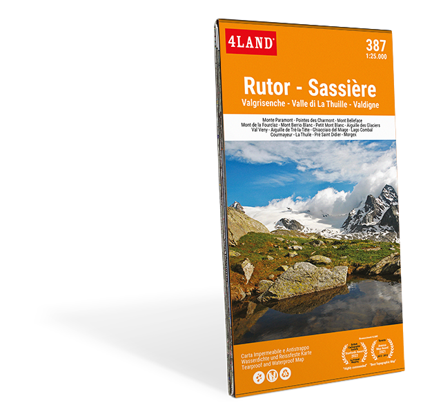 Wandelkaart Rutor - Val Ferret - Sassière 1:25.000 CS-387