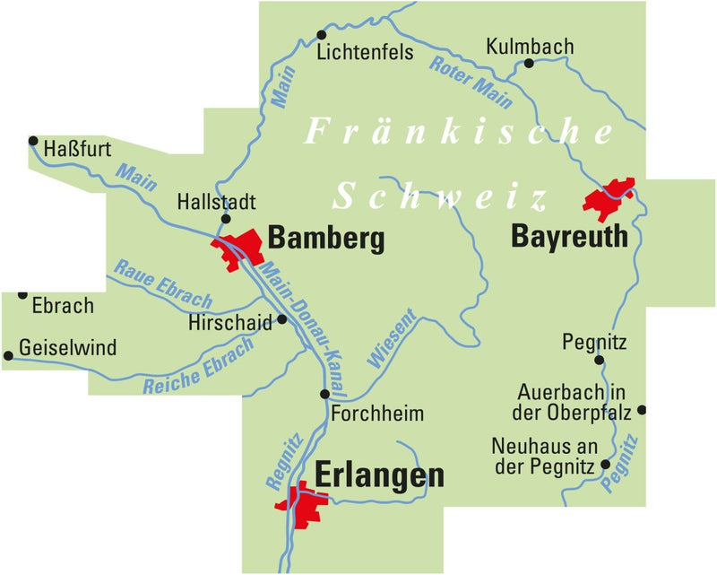 BVA-ADFC Traumhafte E-Bike-Touren in der FrÃ¤nkischen Schweiz 1:75.000