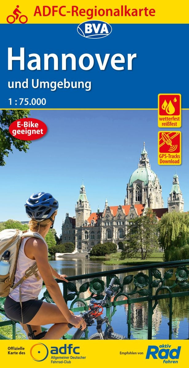Fietskaart ADFC-Regionalkarte Hannover und Umgebung 1:75.000