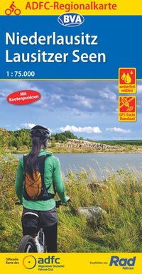 Cycling map ADFC-Regionalkarte Niederlausitz Lausitzer Seen 1:75,000